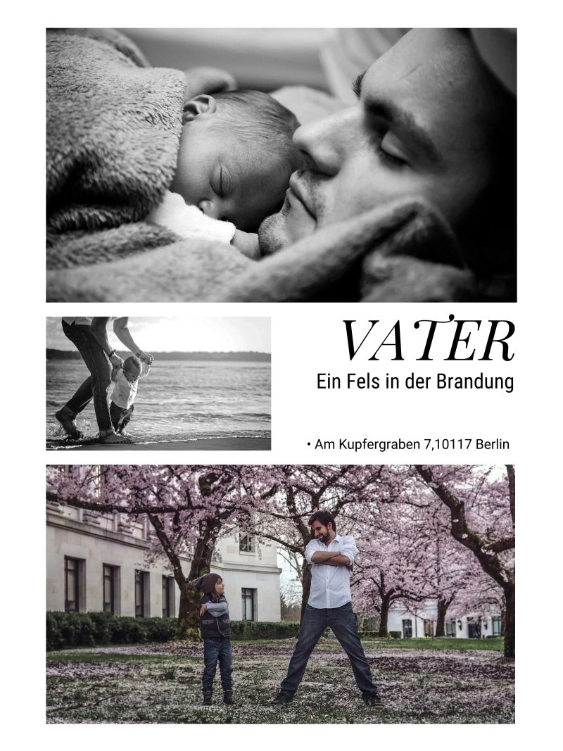Personalisiertes Foto mit Papa Poster von NEWEST CUSTOM SHOP