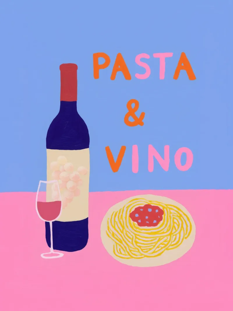 Spagetti & Vino Flair pellicola backlit da Carinaprint
