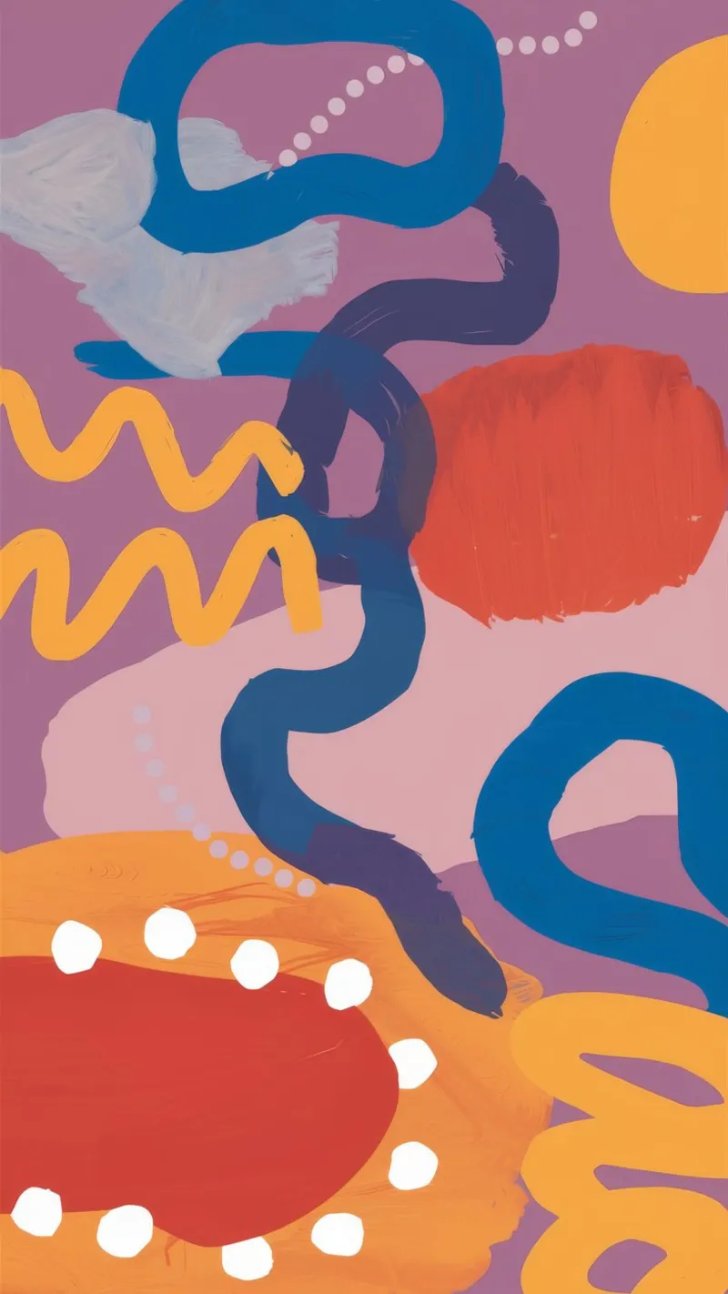 Dansende abstracte geest canvas van Zep Layers