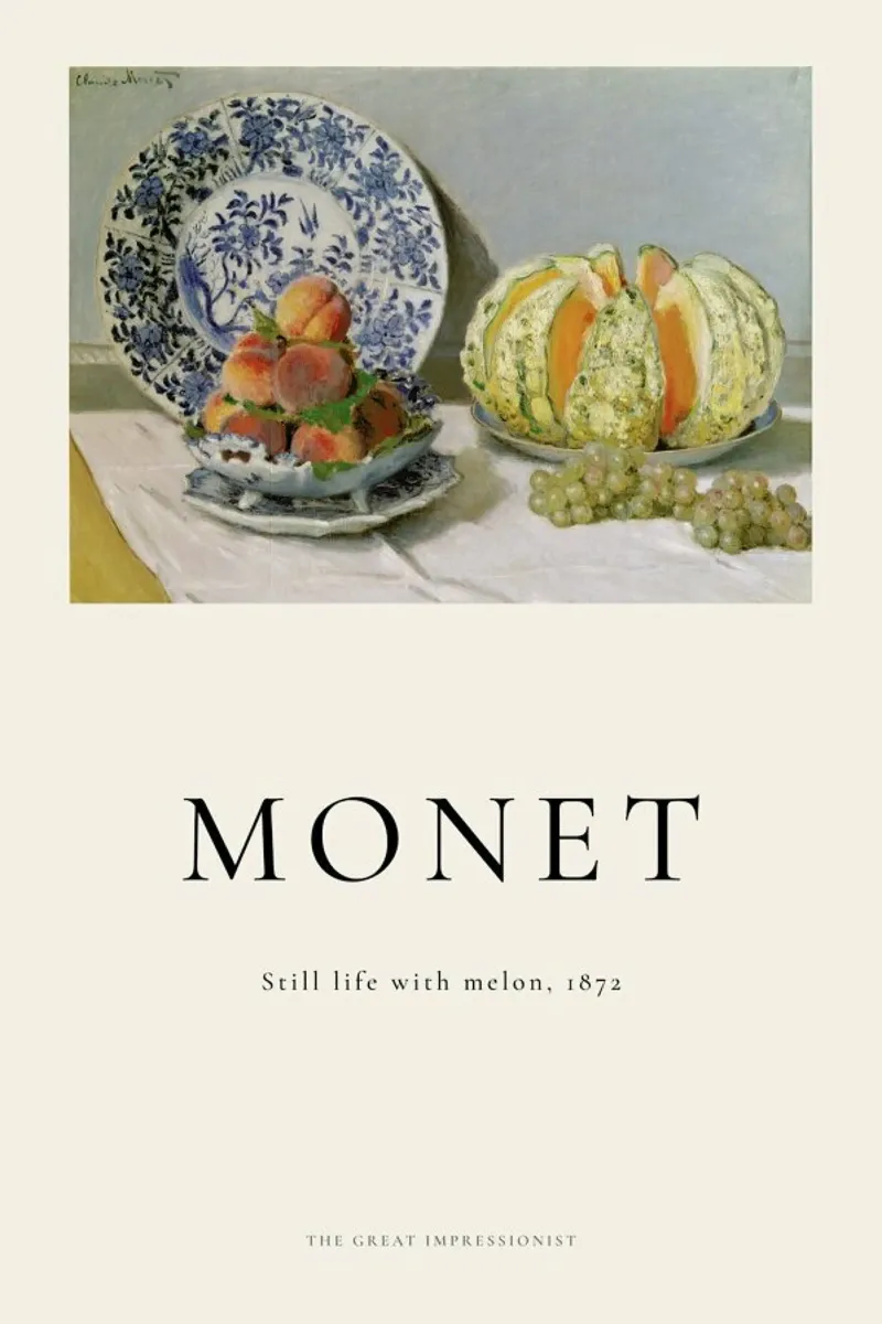 Monet - Still Life with Melon pellicola backlit da ARTOTHEK