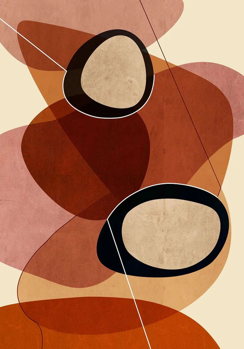geometrische Formen überlappende Formen abstrakte Ovale Farbe laye Poster von Jhon W Caquimbo