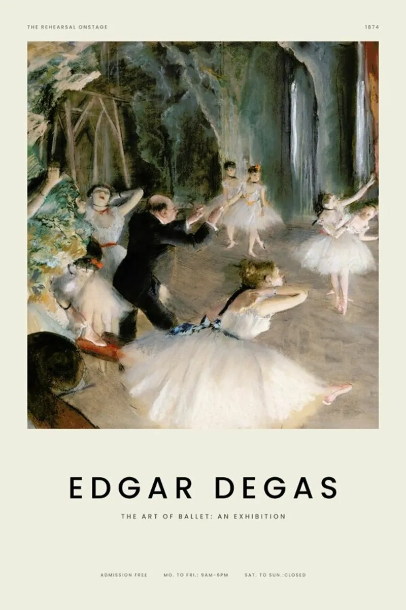 Degas - The Rehearsal Onstage pellicola backlit da Vintage by JUNIQE