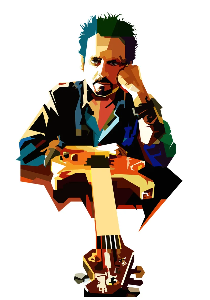 Steve Lukather Chitarra Progressive Rock Retro Trending Now pellicola backlit da Artkreator