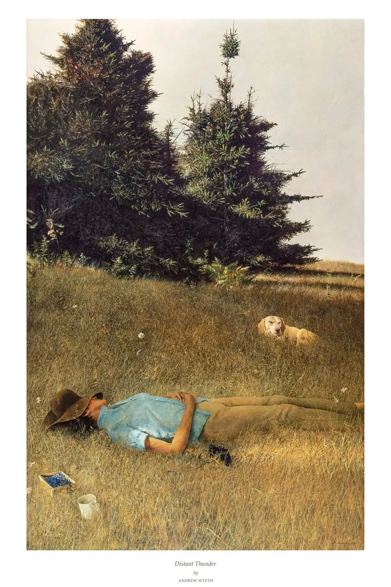 Andrew Wyeth Distant Thunder backlit film by Classicprint