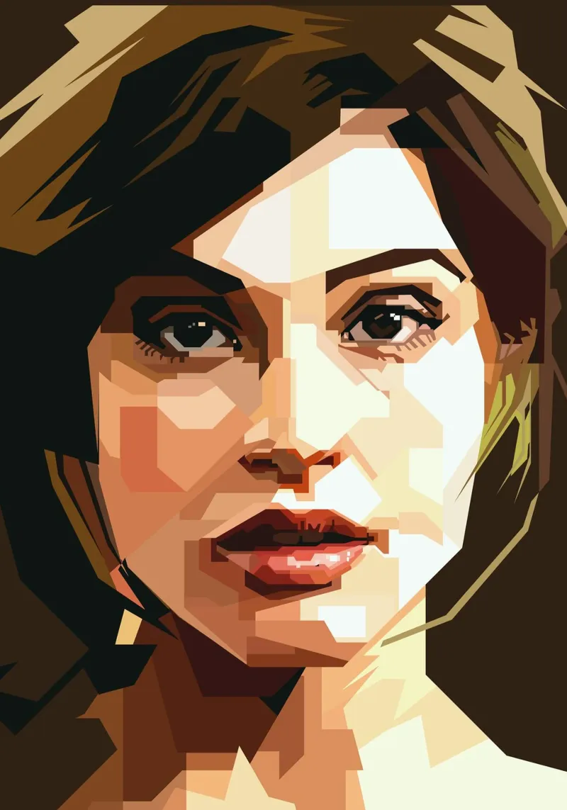 Gemma Arterton Actriz Película Estilo Retro Trending Now poster con marco de aluminio de Artkreator
