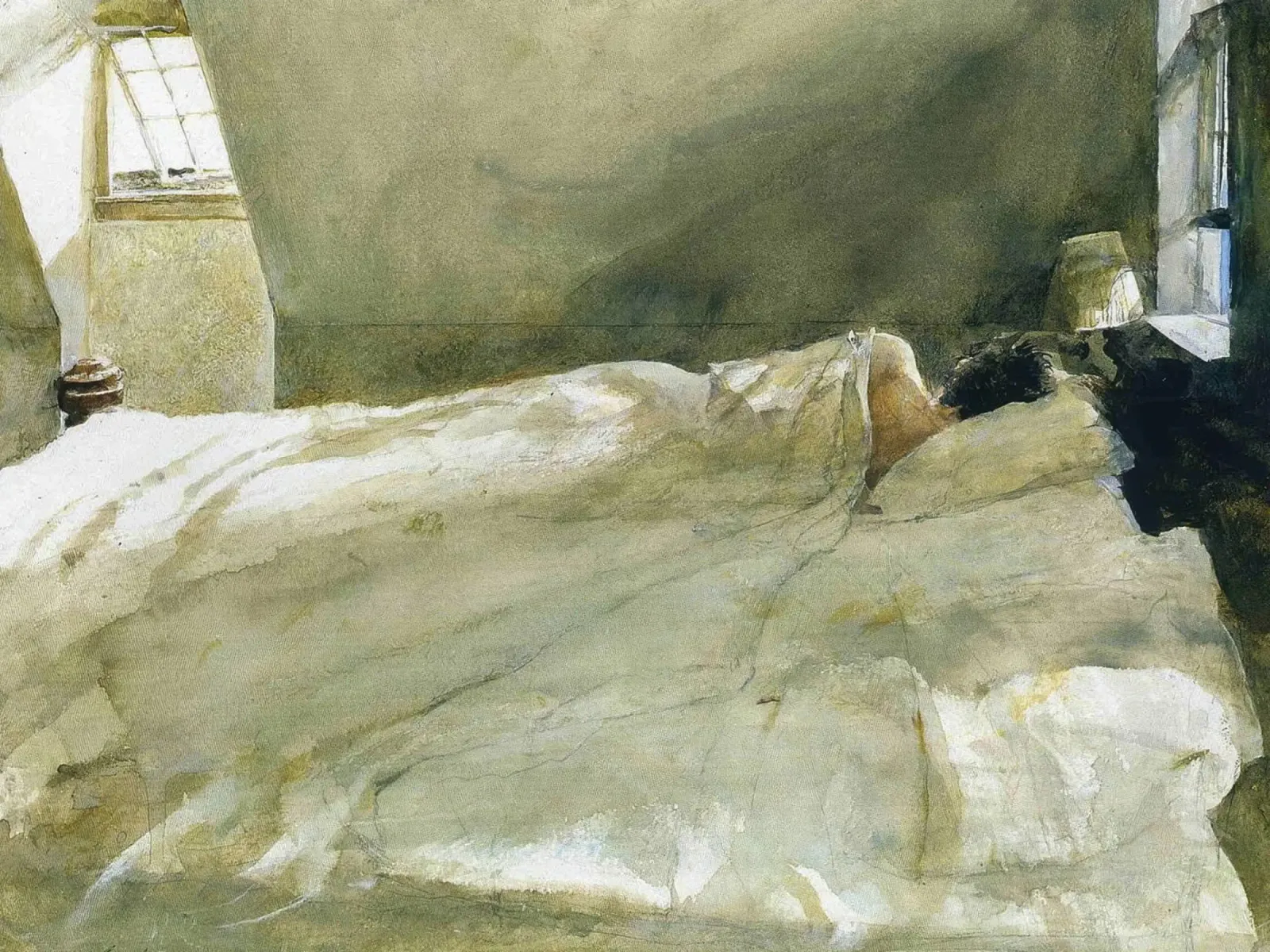 Andrew Wyeth ragazza la camera da letto pellicola backlit da Classicprint