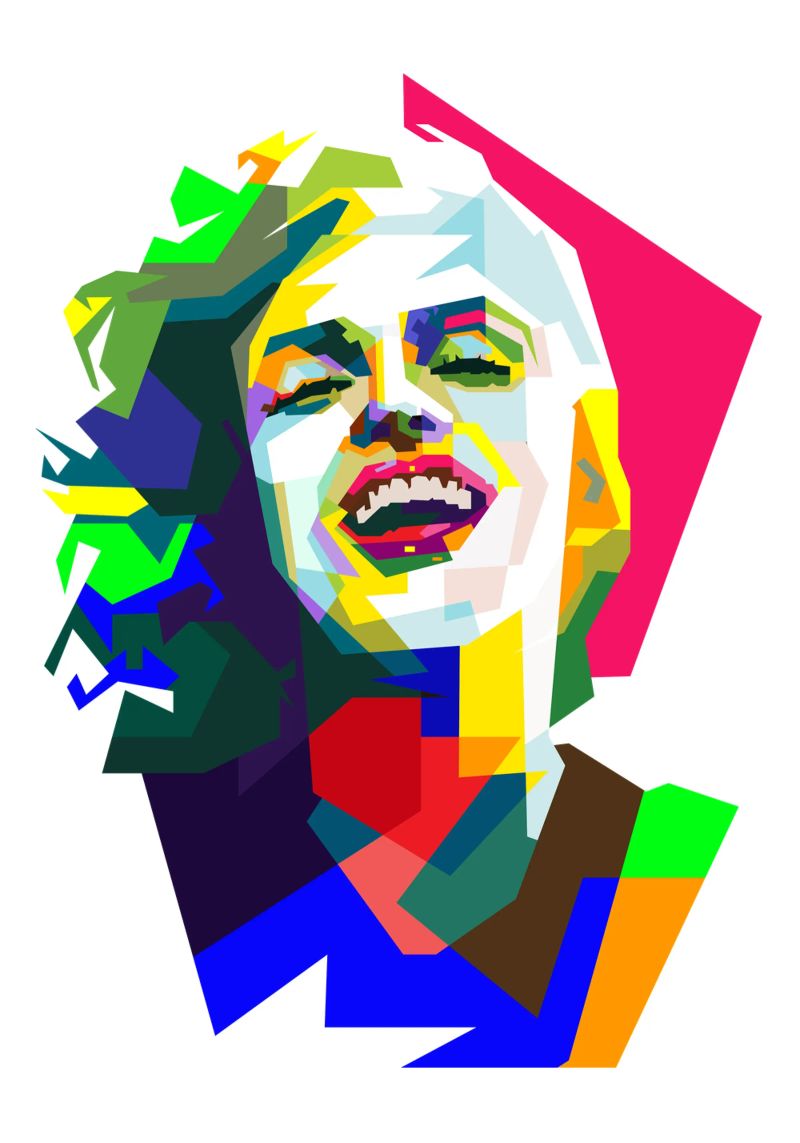 Marilyn Monroe bellissima attrice WPAP Trending Now poster da Artkreator