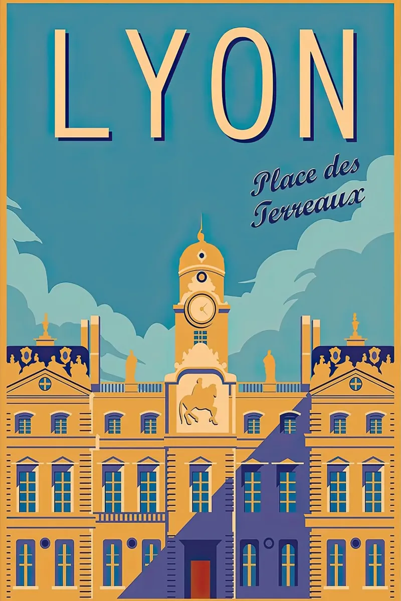 Trvel - Lione Place Des Terreaux poster da busaw