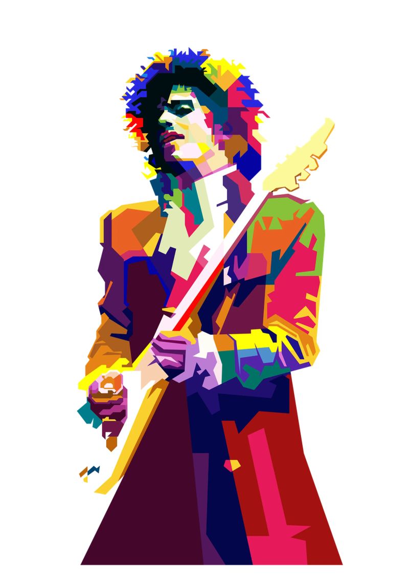 Prince Rock Zanger Muzikant WPAP Nu Trending poster van Artkreator