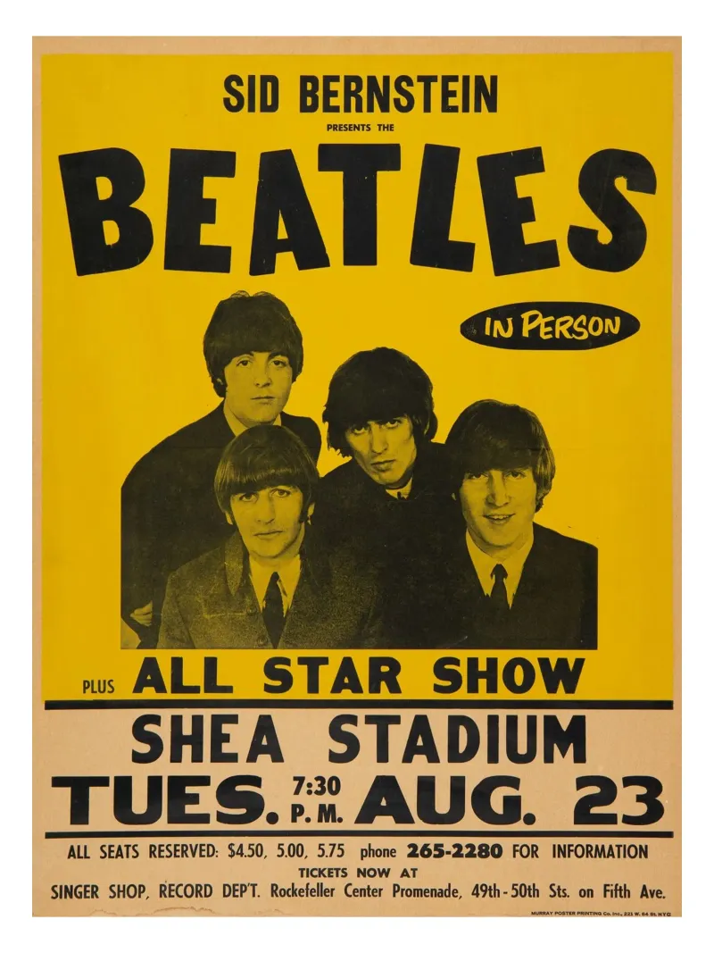 Spettacolo All Star The Beatles Legends Band poster con telaio in alluminio da darsa