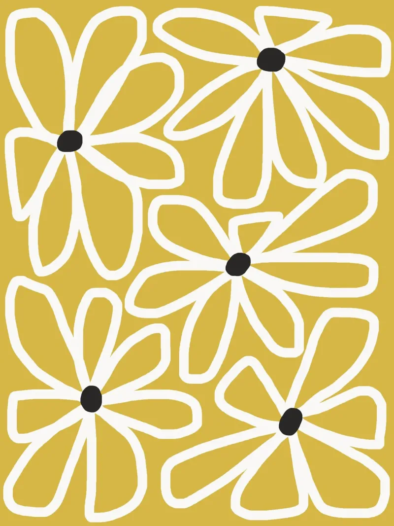 Daisy chain - yellow hahnemühle by Gale Switzer
