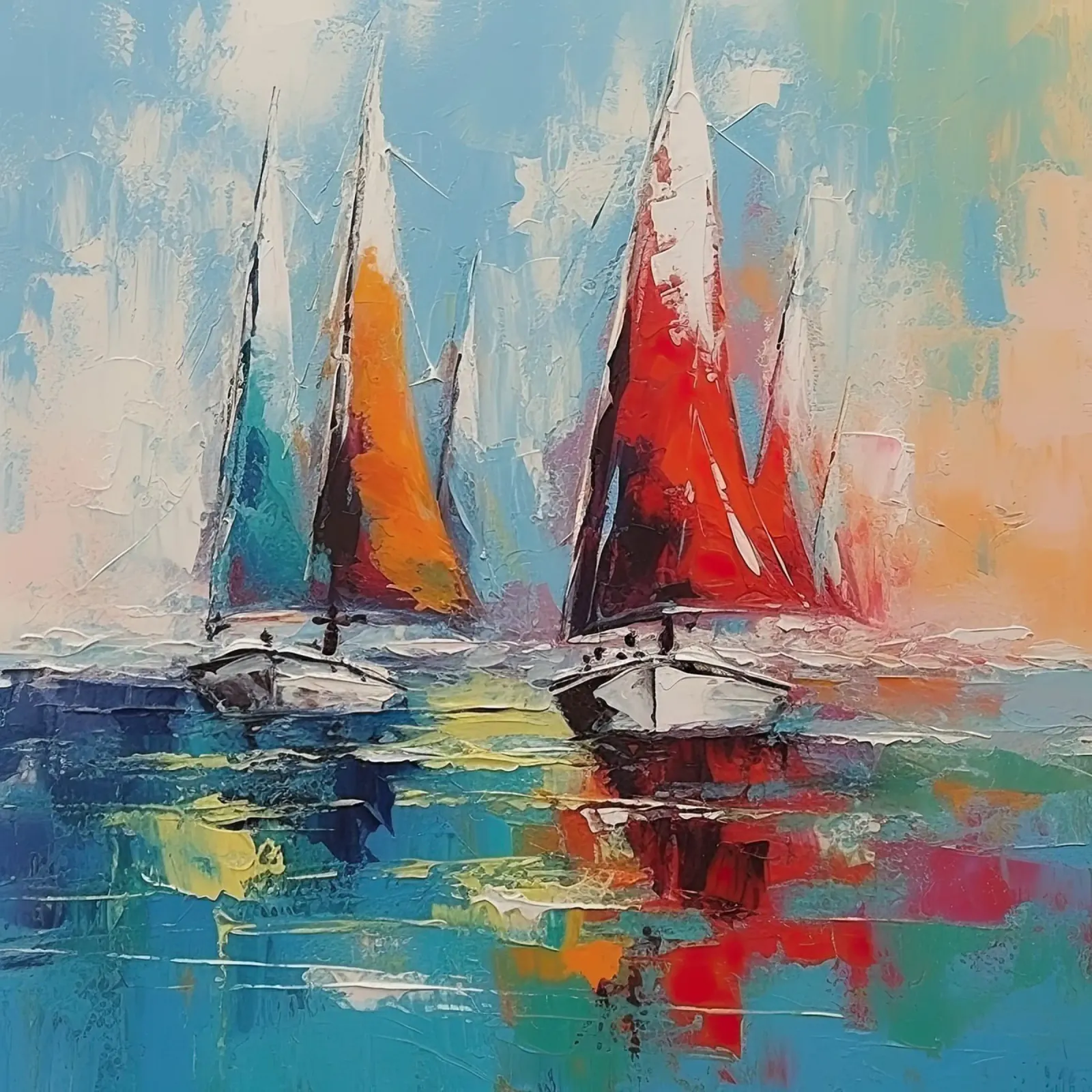 Zeilboot astratto plexiglass da Imagine