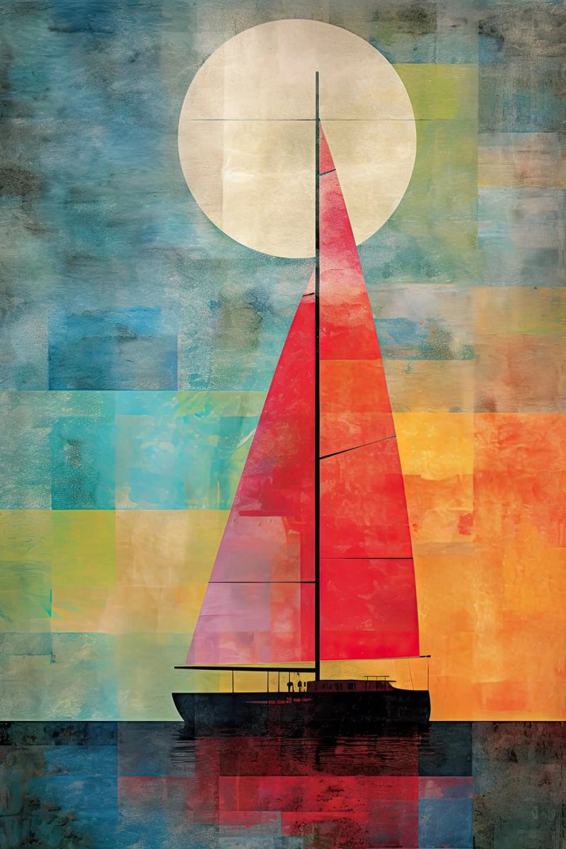 Zeilboot abstract Leinwand von Imagine
