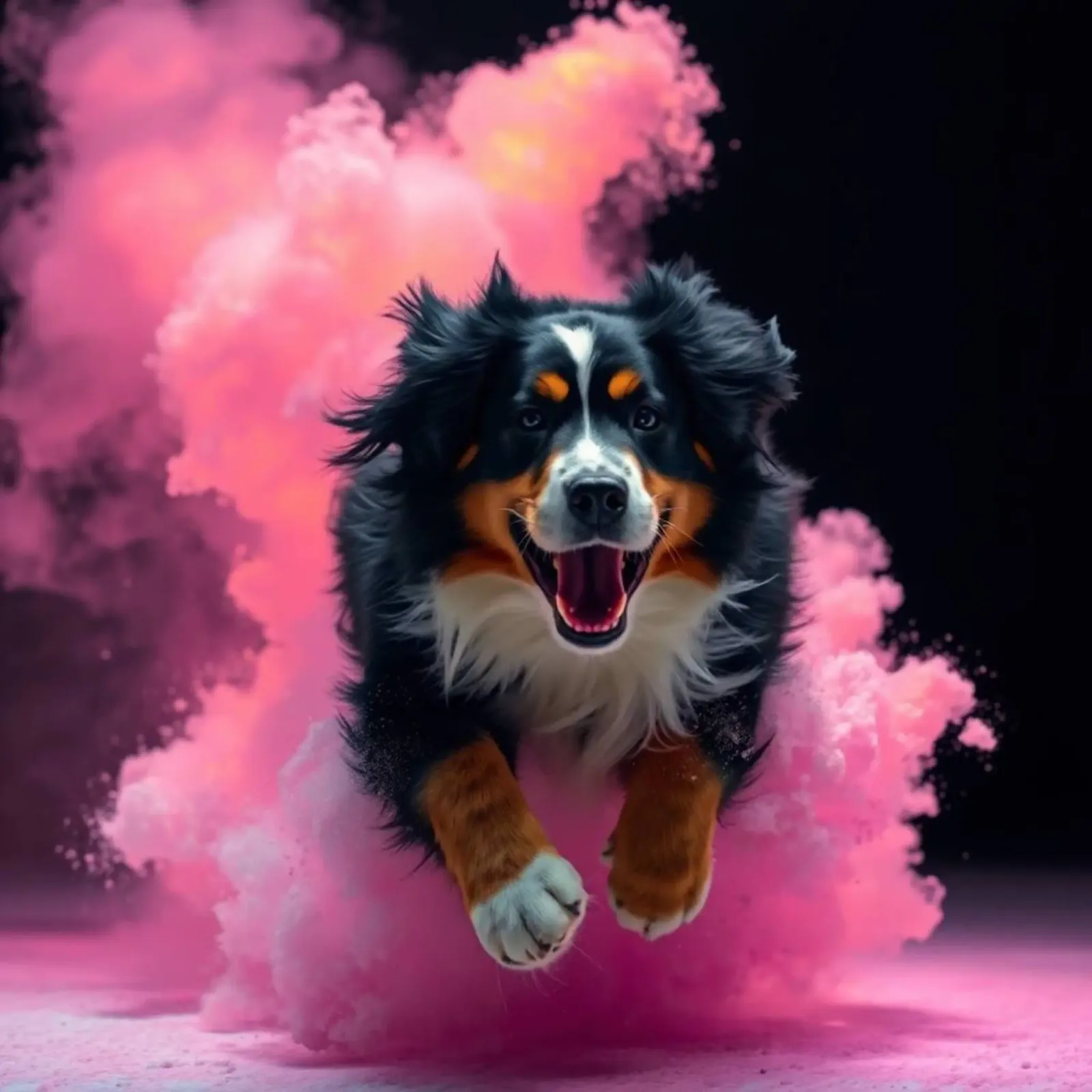 The colorful Bernese Mountain Dog #181 alu-dibond by Yumis.Beargang.and.Me