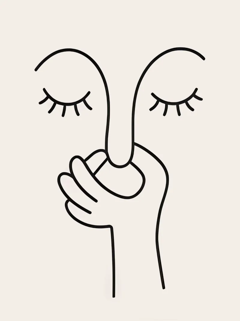 Cattivo odore di gabinetto - Line Art minimale pellicola backlit da Attaboy Dsgn