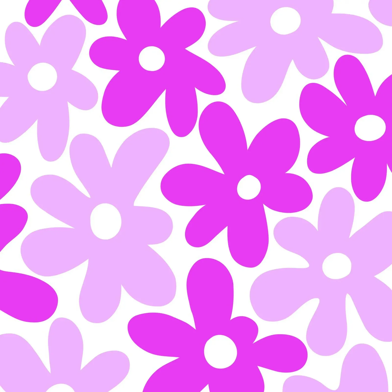 Minimalist Flower Power in Fuchsia & Lavender canvas by Happy Littles