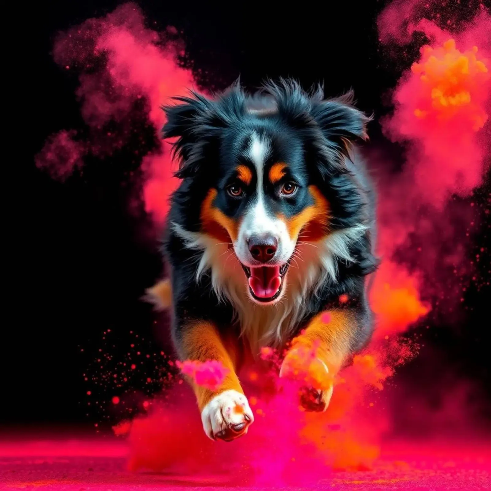 The colorful Bernese Mountain Dog #185 poster by Yumis.Beargang.and.Me