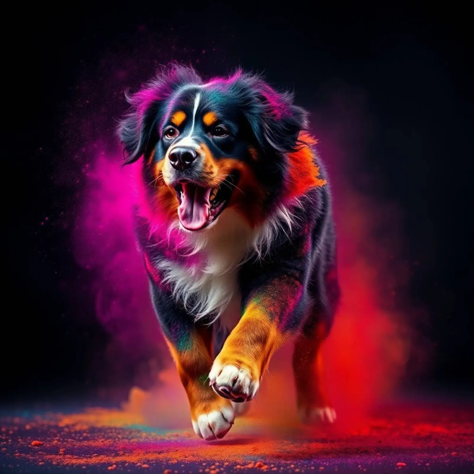 The colorful Bernese Mountain Dog #186 hahnemühle by Yumis.Beargang.and.Me