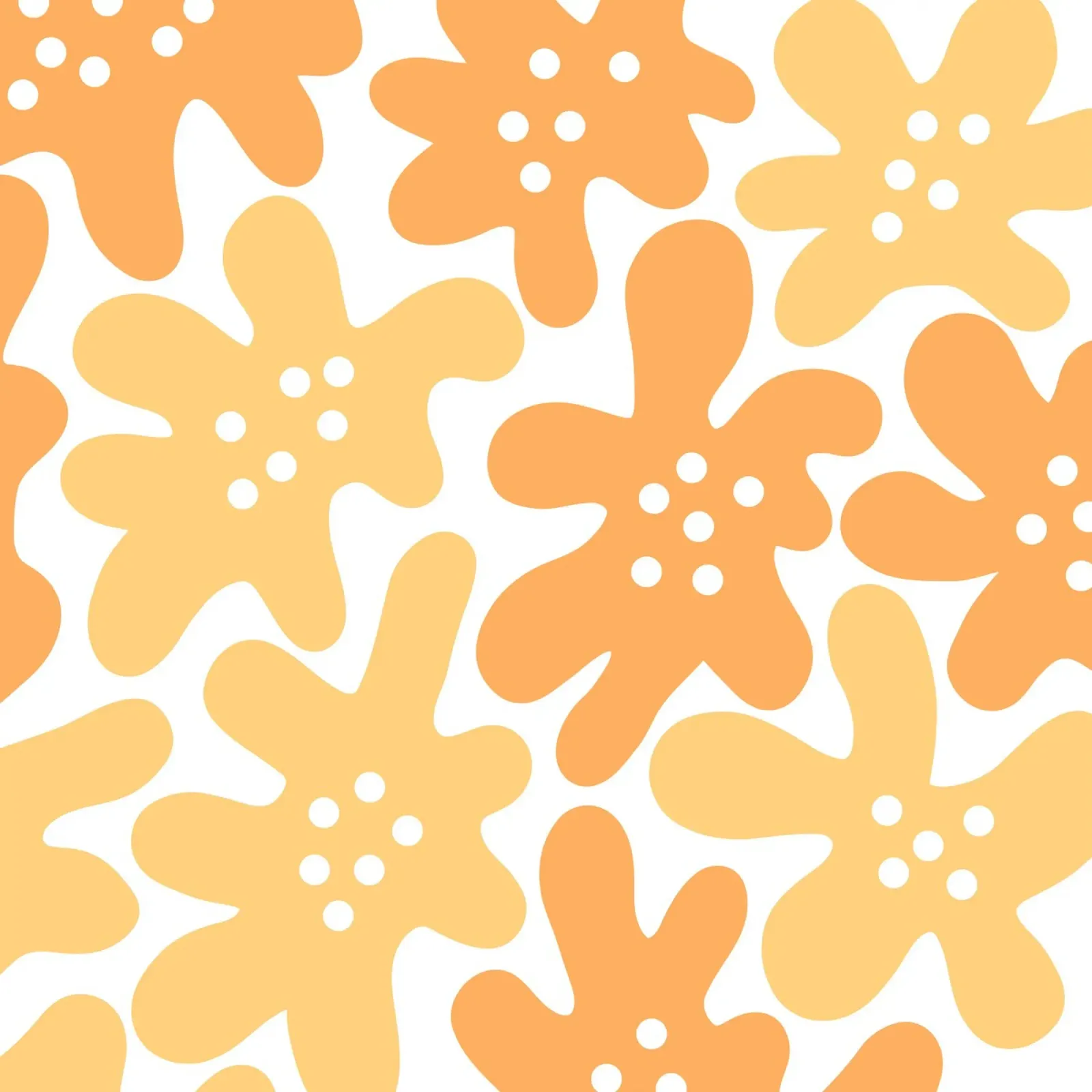 Flower Power minimalista in arancione e giallo pellicola backlit da Happy Littles