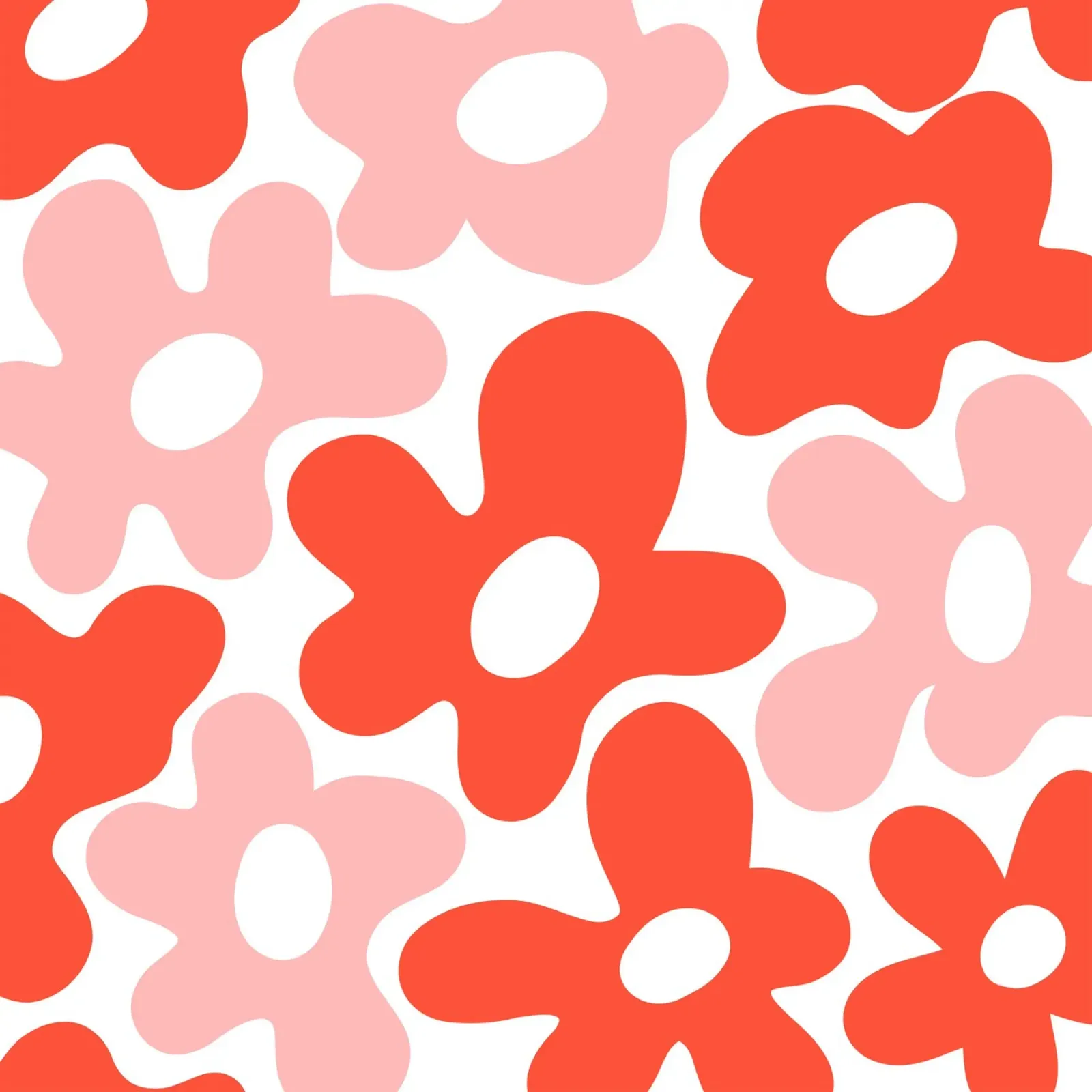 Flower Power minimalista in rosso e rosa pellicola backlit da Happy Littles