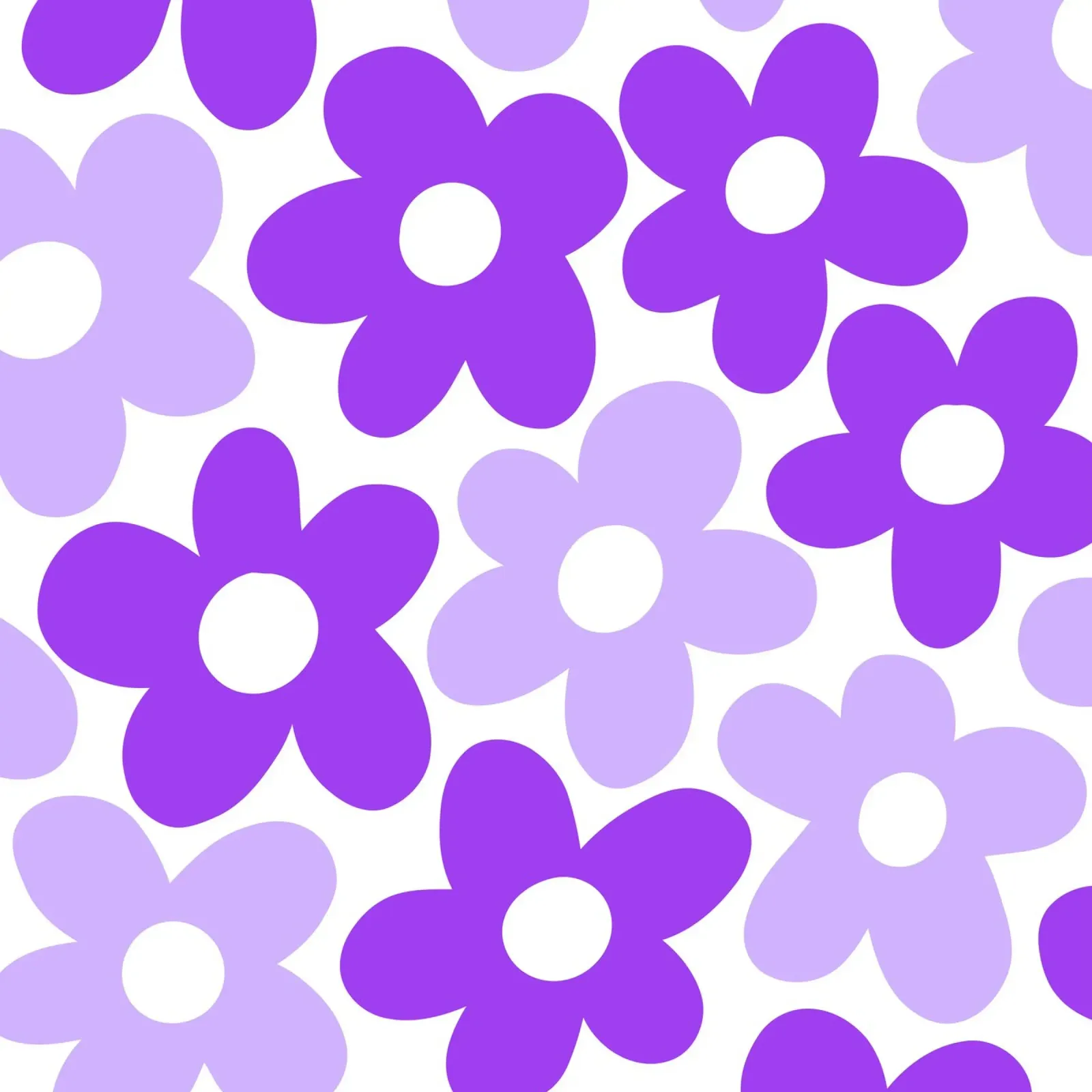 Potere floreale minimalista in viola e lilla poster da Happy Littles