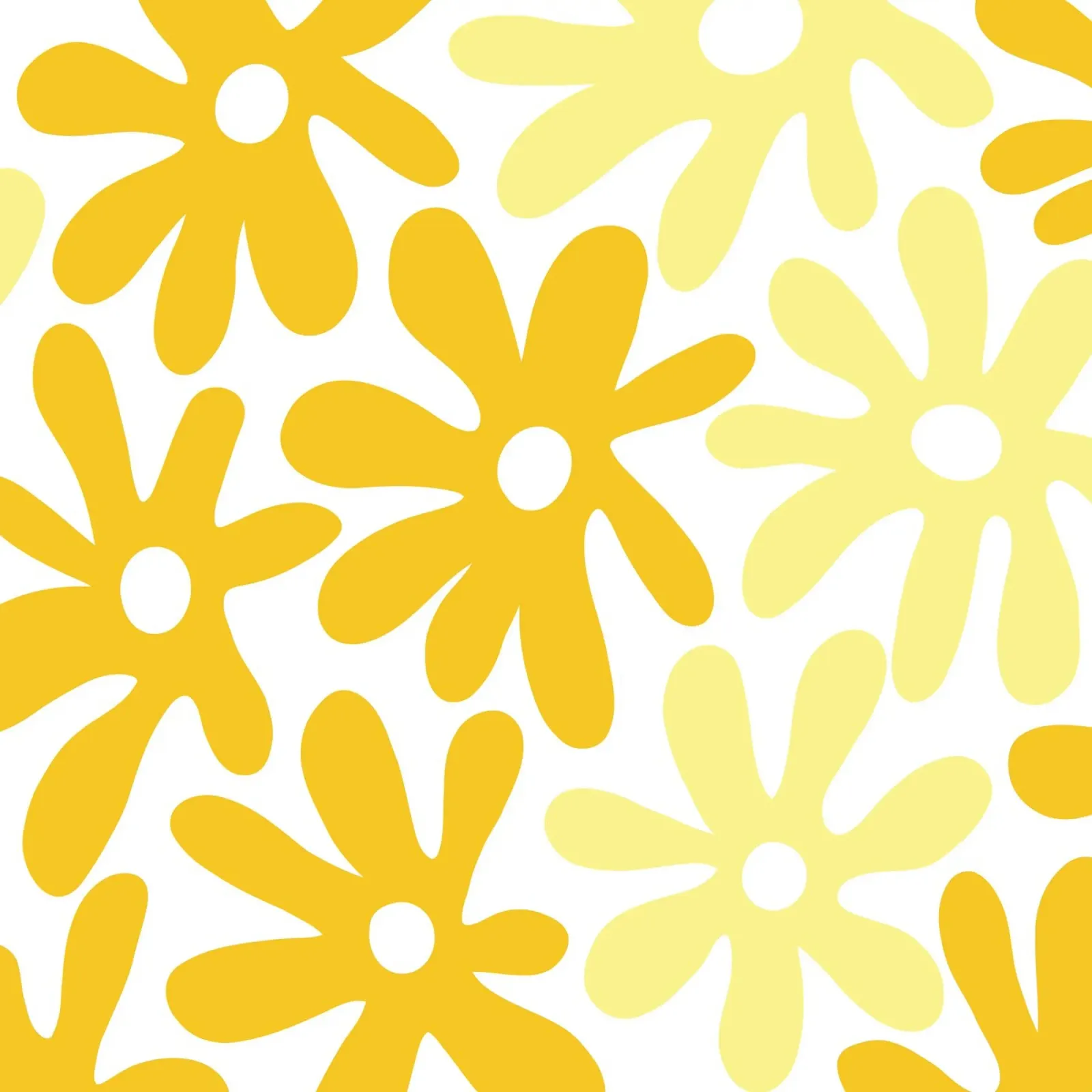 Minimalist Flower Power in Yellow & Buttercream canvas by Happy Littles