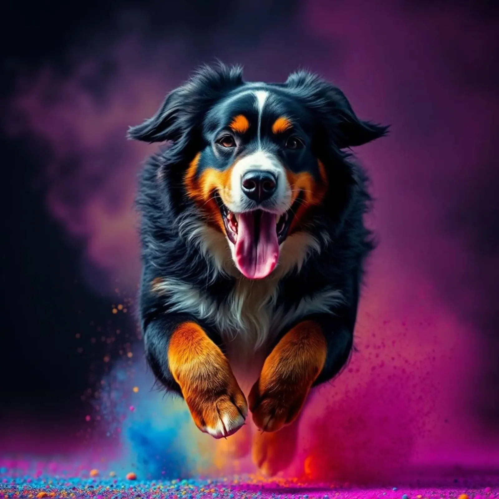 The colorful Bernese Mountain Dog #188 hahnemühle by Yumis.Beargang.and.Me
