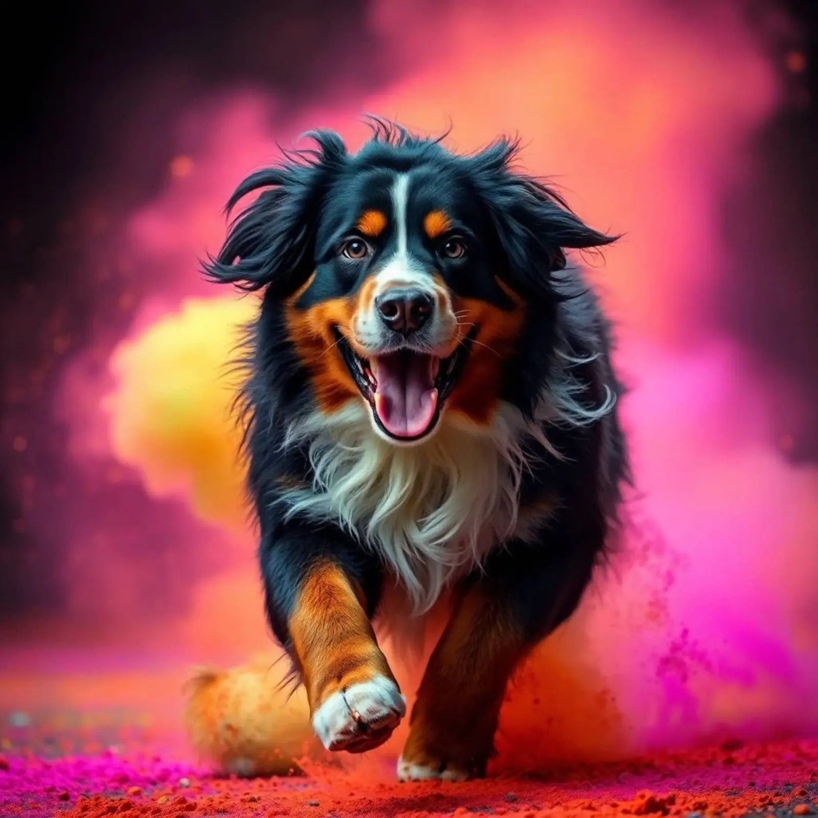 The colorful Bernese Mountain Dog #189 hahnemühle by Yumis.Beargang.and.Me