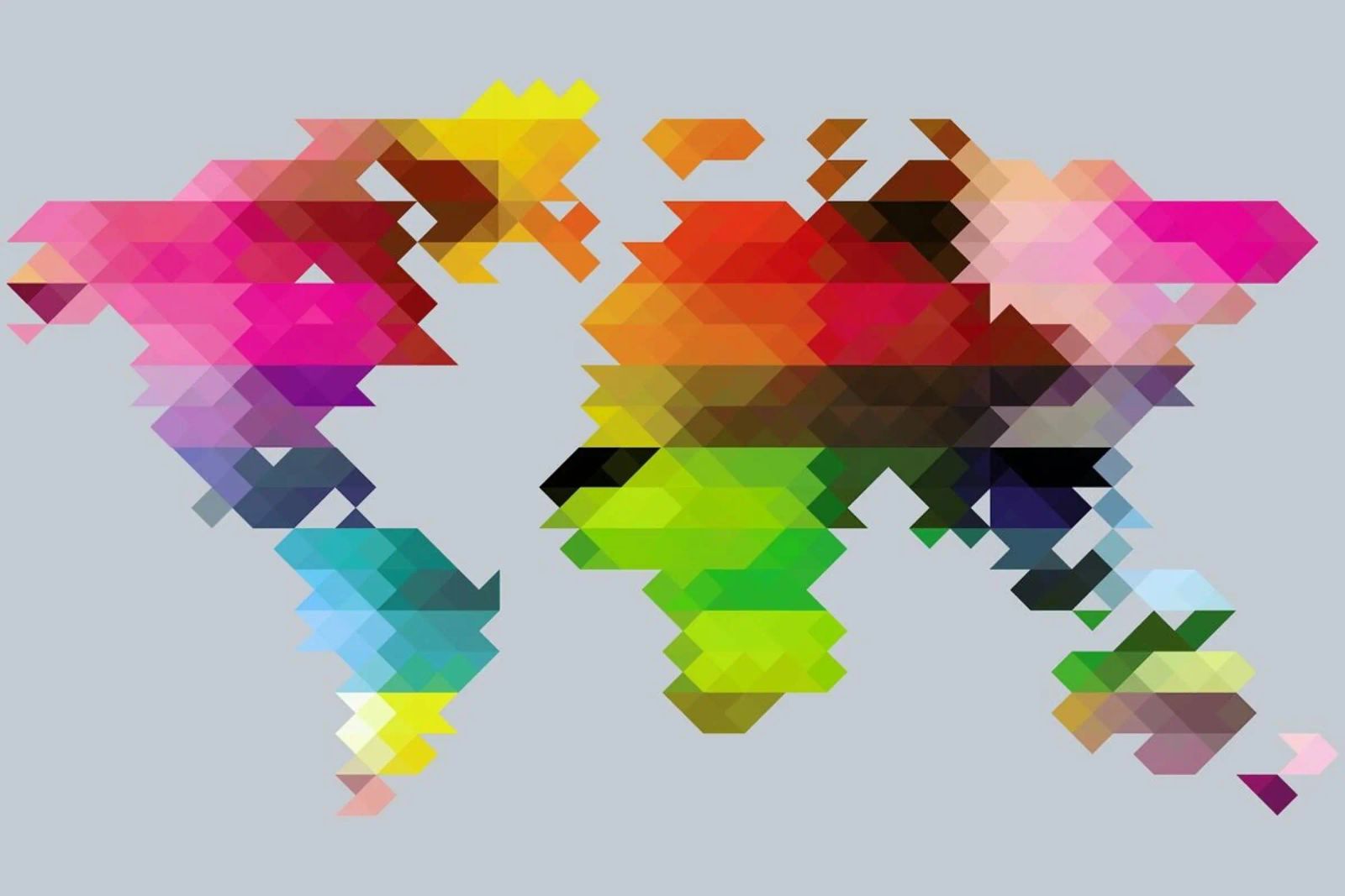 Geo World Map poster by Three Of The Possessed