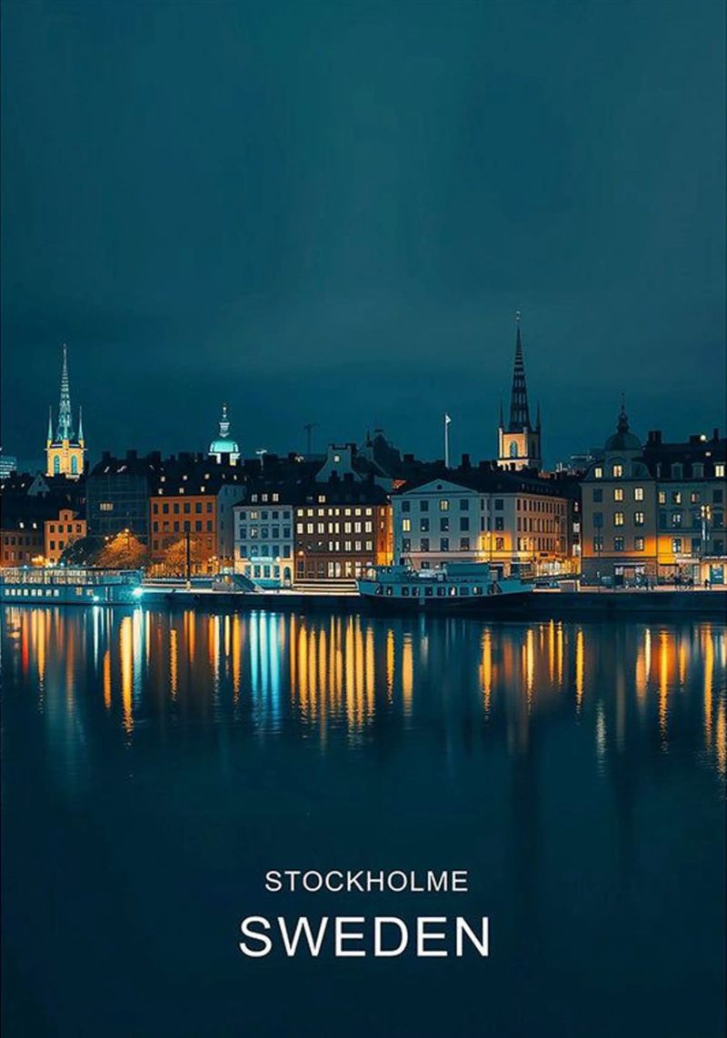 Kommen Sie zu Besuch nach Schweden Poster von youngs print
