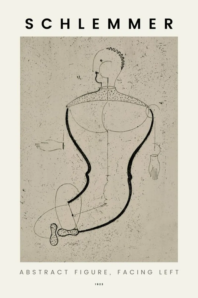Schlemmer - Abstract Figure, Facing Left pellicola backlit da ARTOTHEK