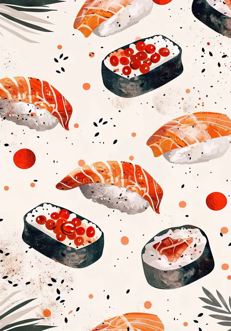 sushi pellicola backlit da Luke Yaeger