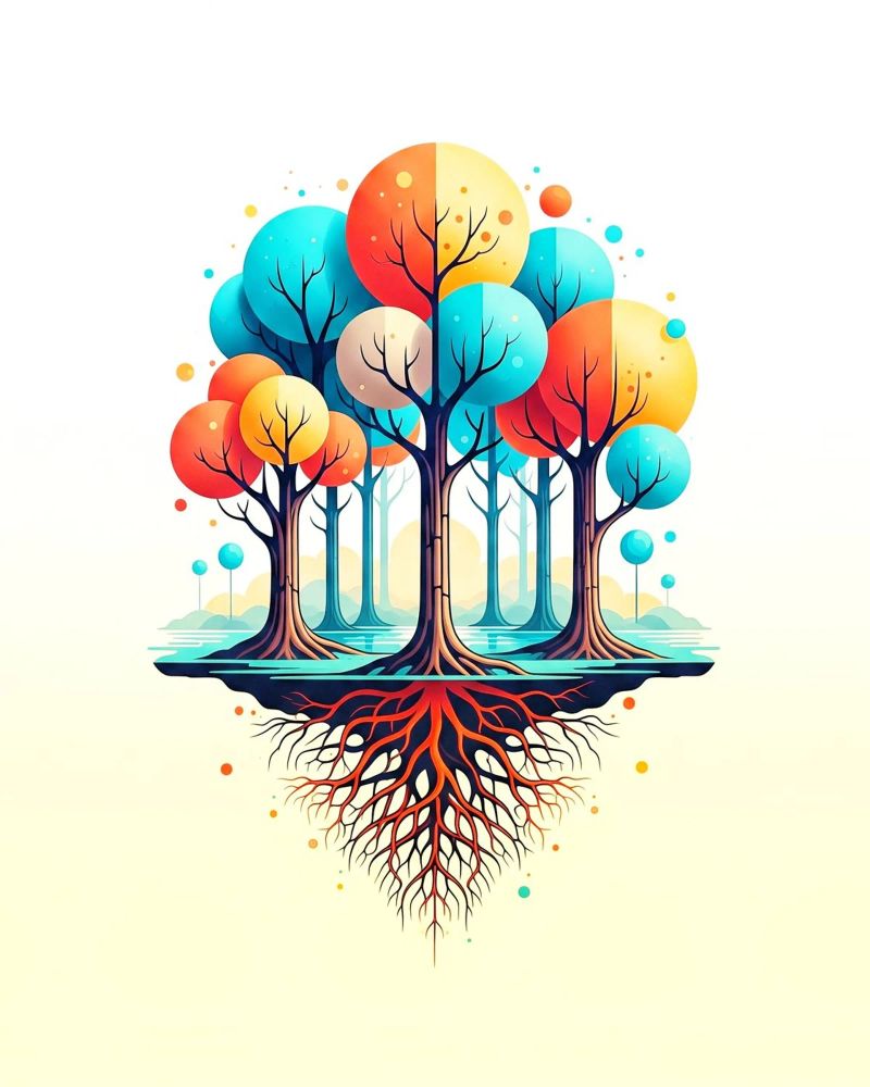 Forest #001: A Symphony of Connected Trees pellicola backlit da Zen Design