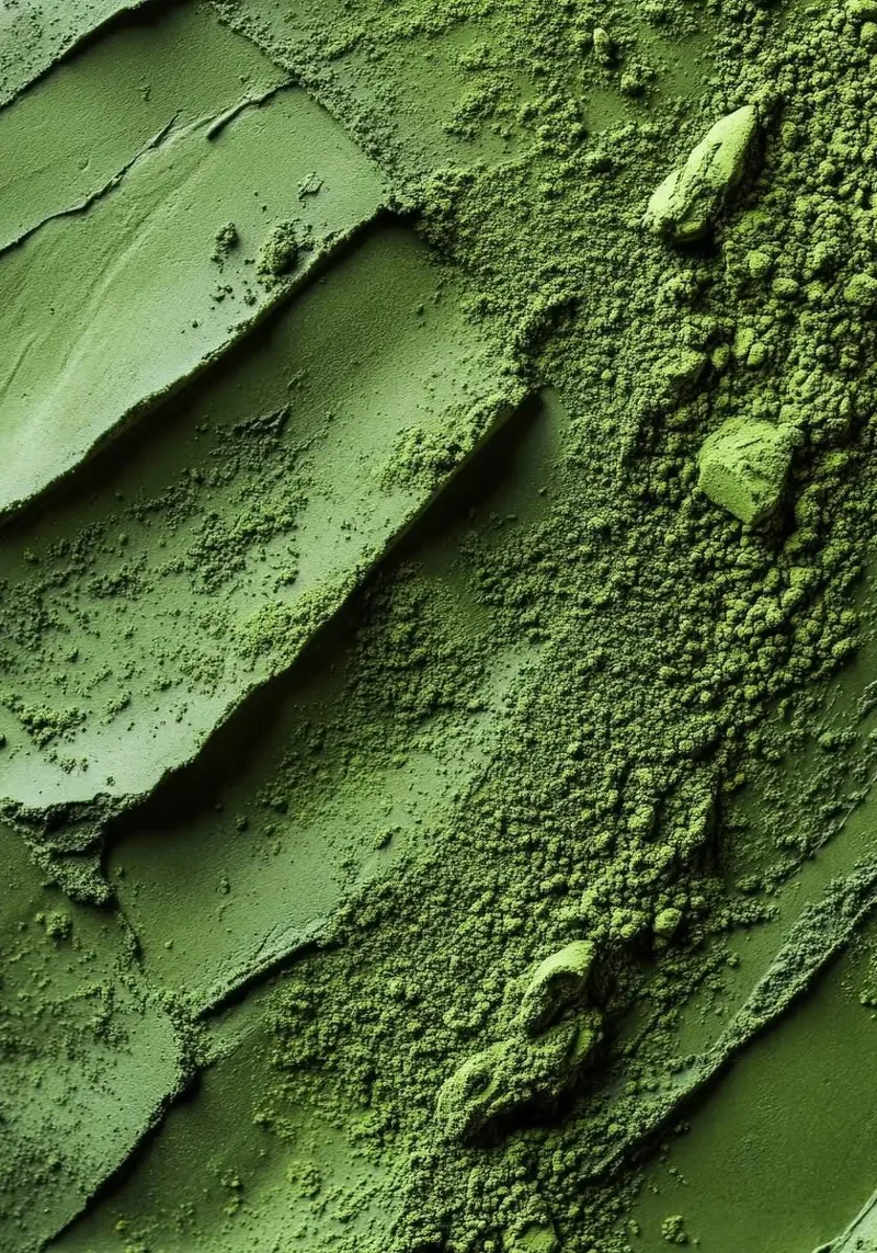 matcha in polvere pellicola backlit da Luke Yaeger