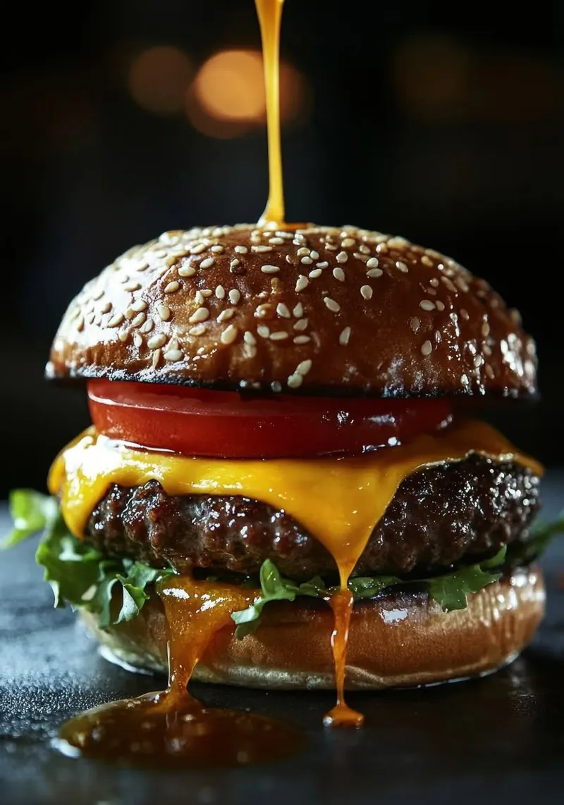 hamburger pellicola backlit da Luke Yaeger