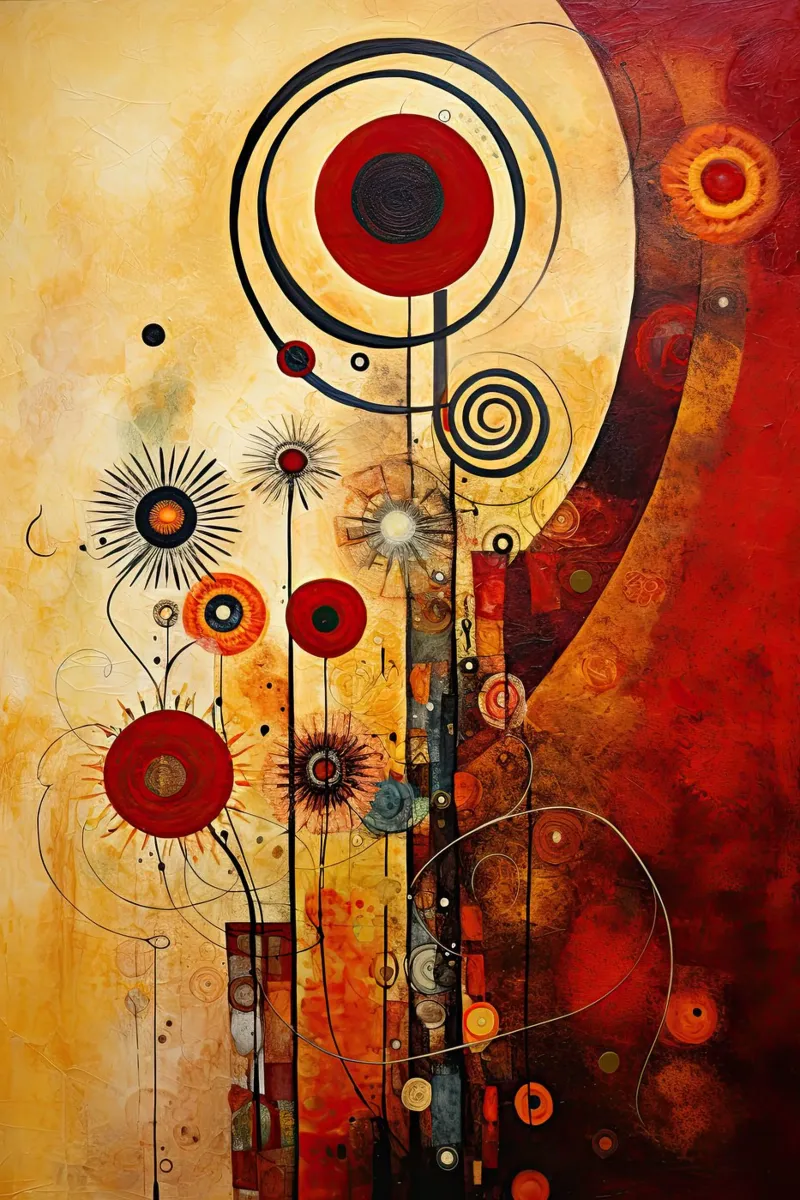 Fiori astratti poster da Imagine