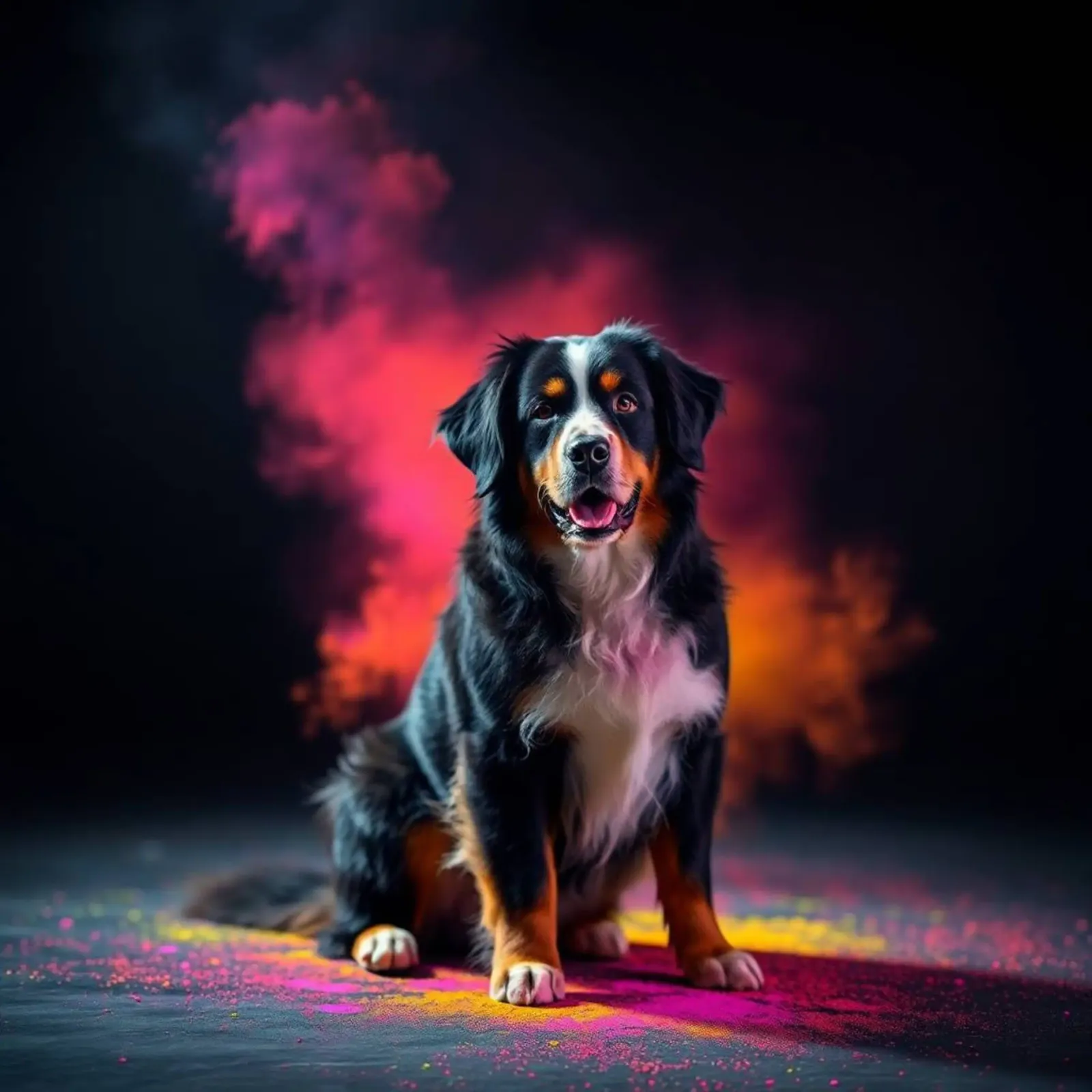 The colorful Bernese Mountain Dog #199 hahnemühle by Yumis.Beargang.and.Me