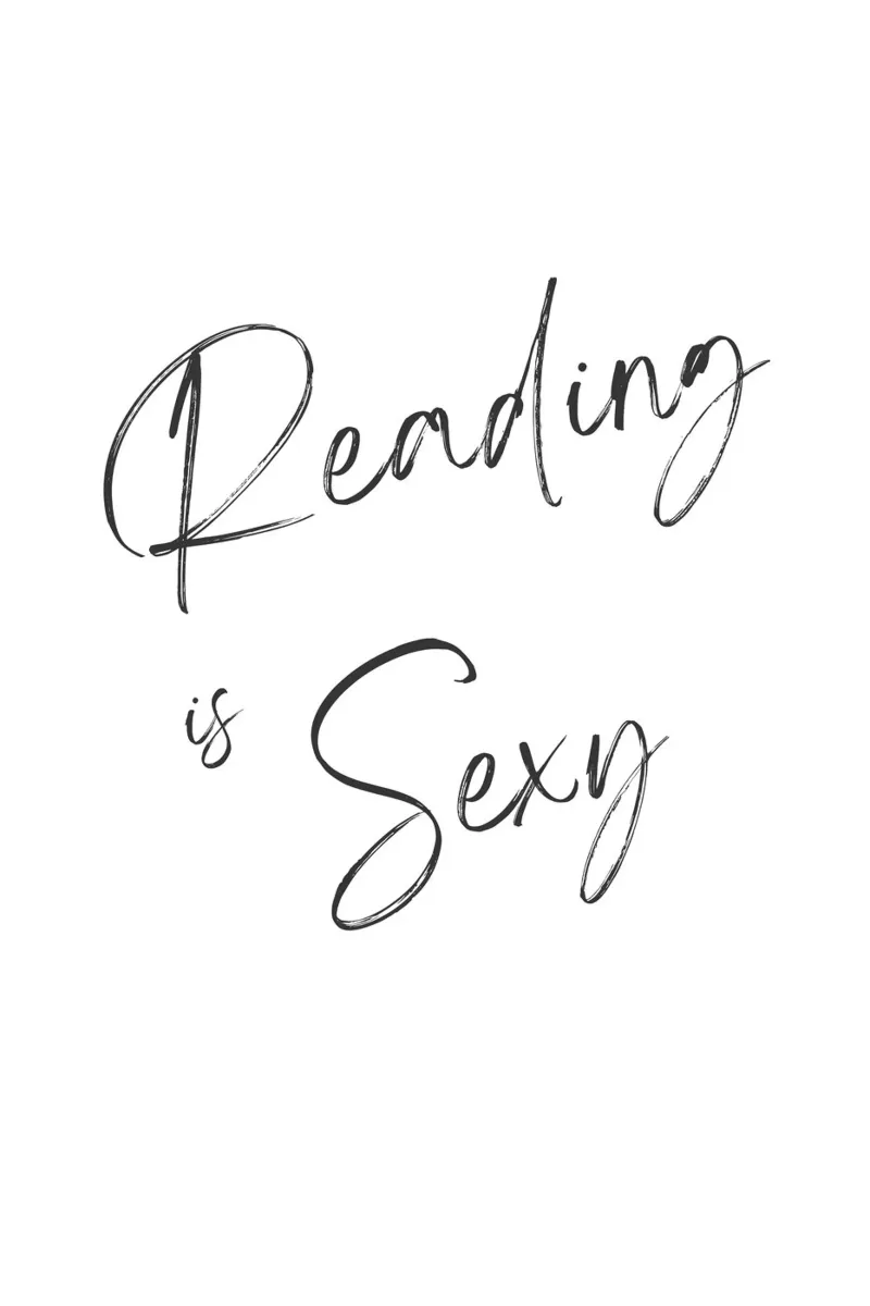Reading is sexy tela con Cornice a cassetta da typostudio