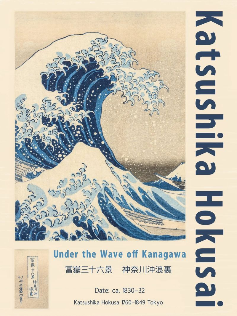 Hokusai Katsushika, La grande vague toile de Carinaprint