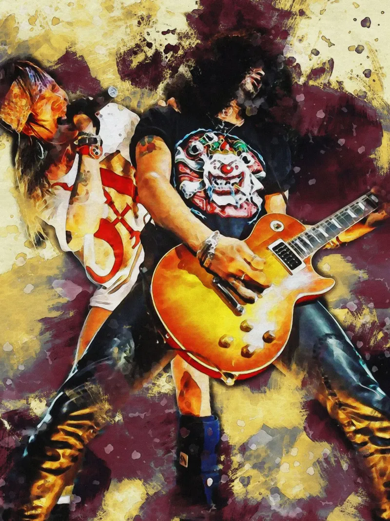 Sbaffo di Slash e Axl Rose pellicola backlit da Gunawan Rb