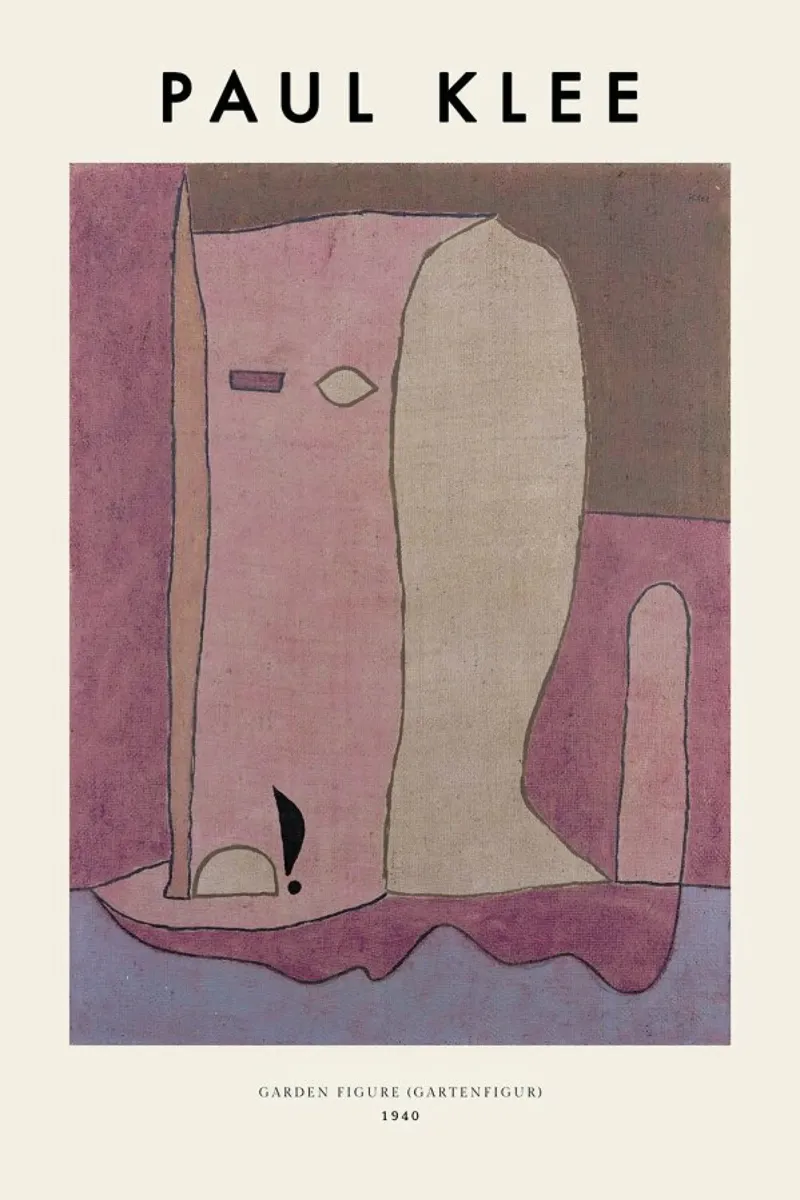 Klee - Garden Figure poster con telaio in legno da ARTOTHEK