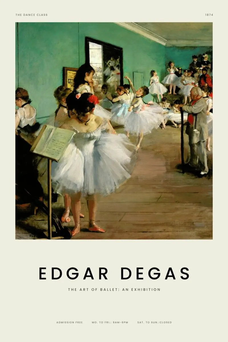 Degas - The Dance Class pellicola backlit da Vintage by JUNIQE