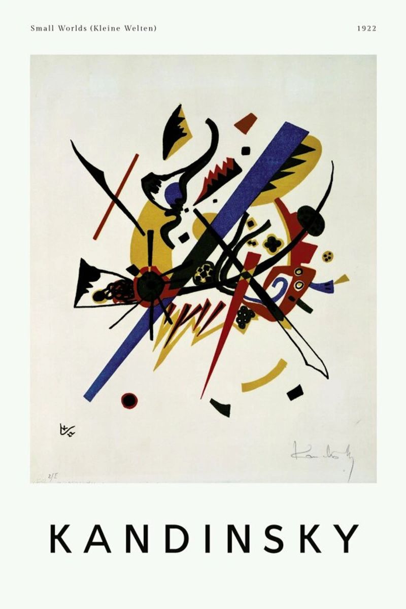 Kandinsky - Small Worlds pannello forex da ARTOTHEK