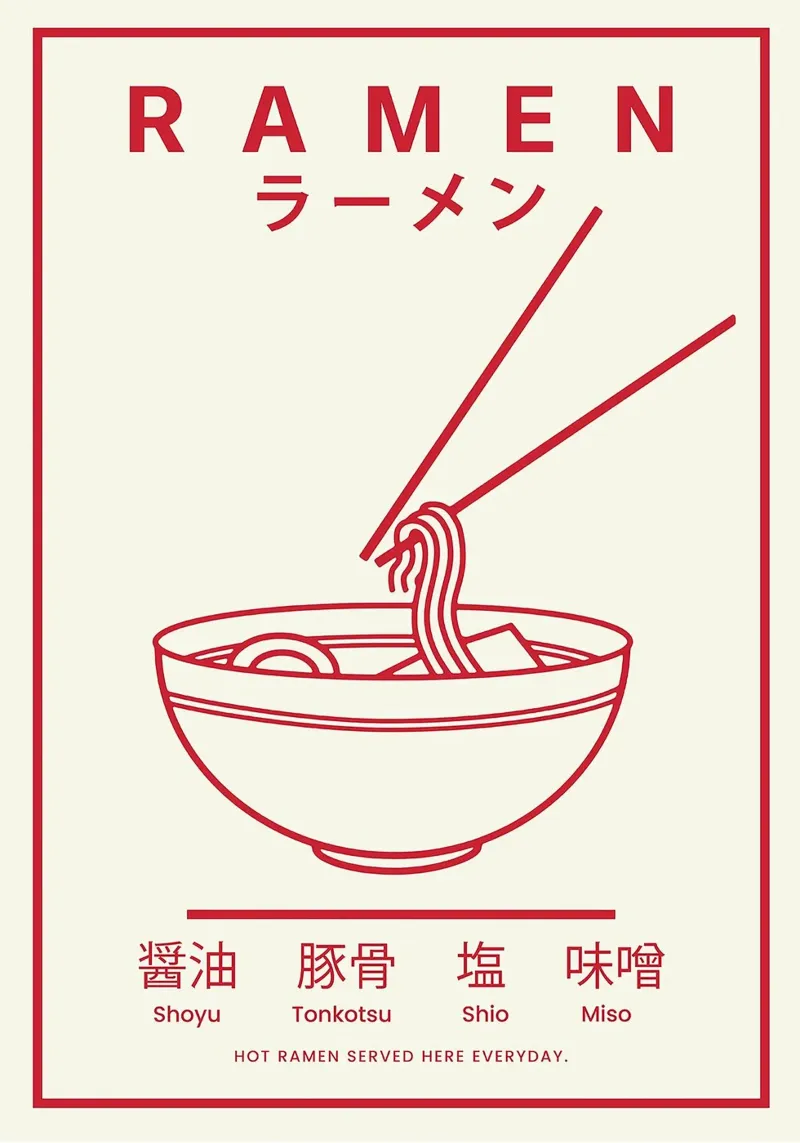 Retro Ramen Bowl pellicola backlit da Attaboy Dsgn
