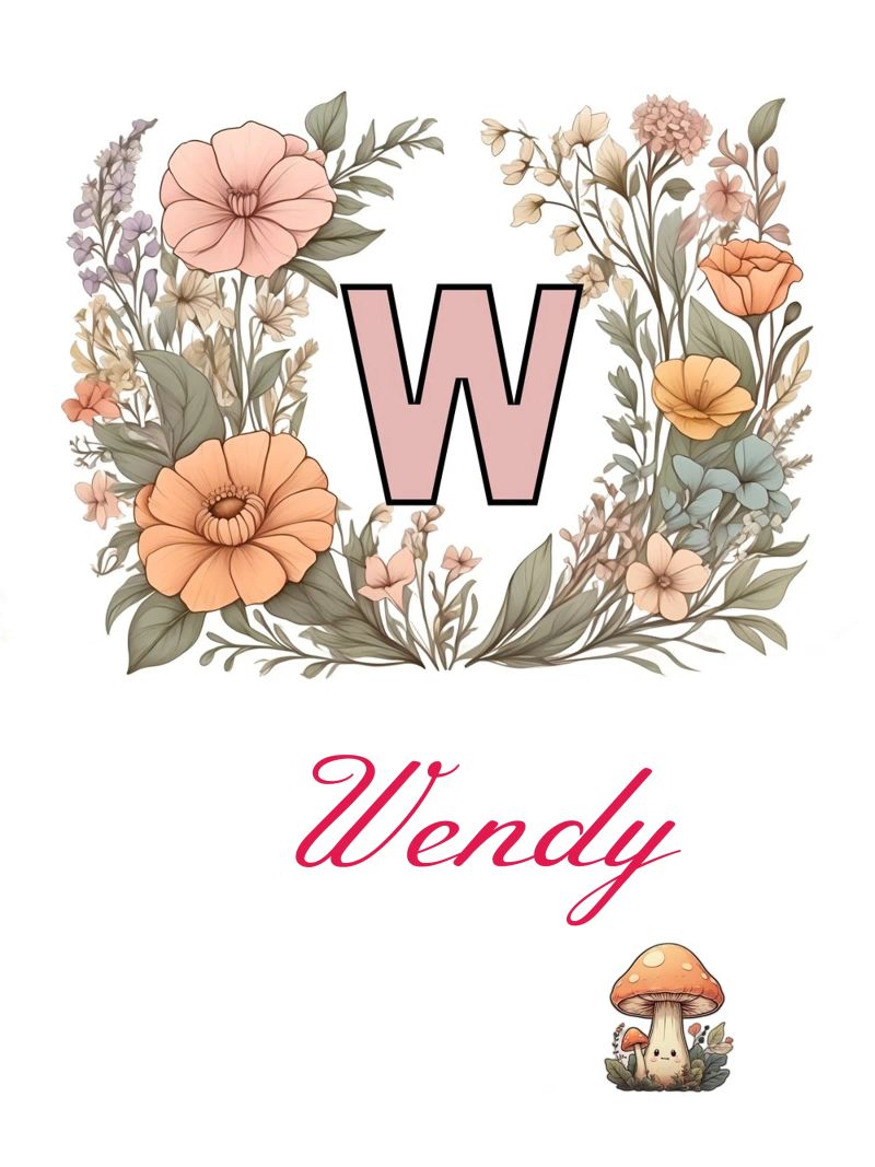 Personalized Floral initial Letter S Girl Name Wildflowers poster with aluminum frame by Cold Wild