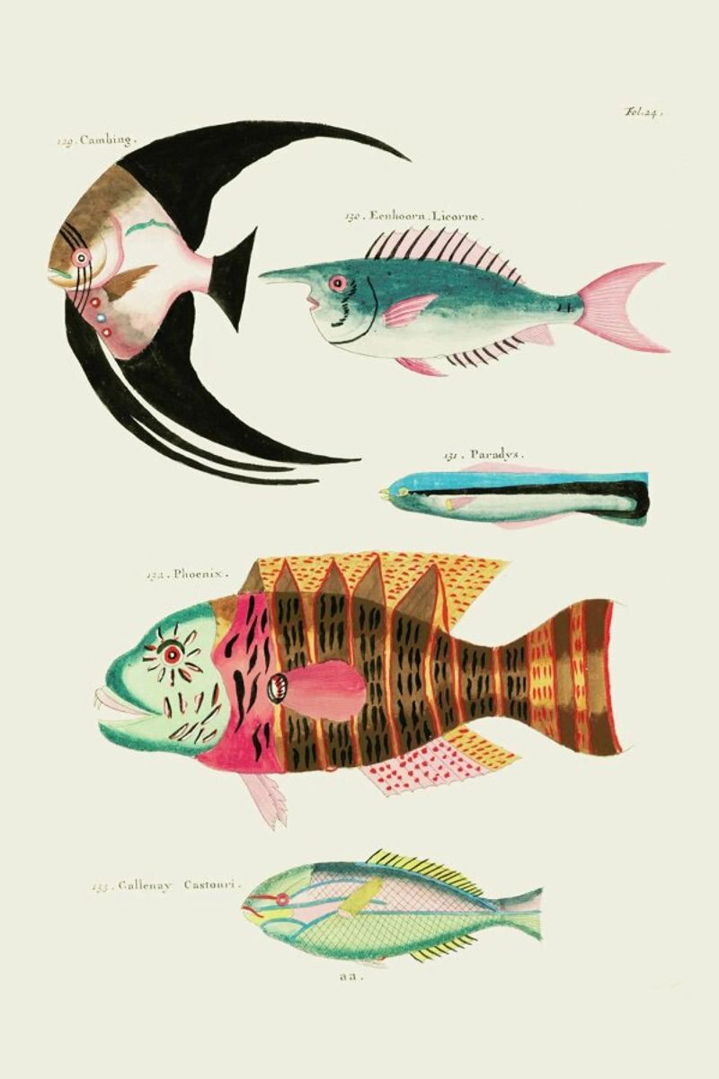 Renard - Colourful and Surreal Illustrations of Fish Poster von Vintage by JUNIQE