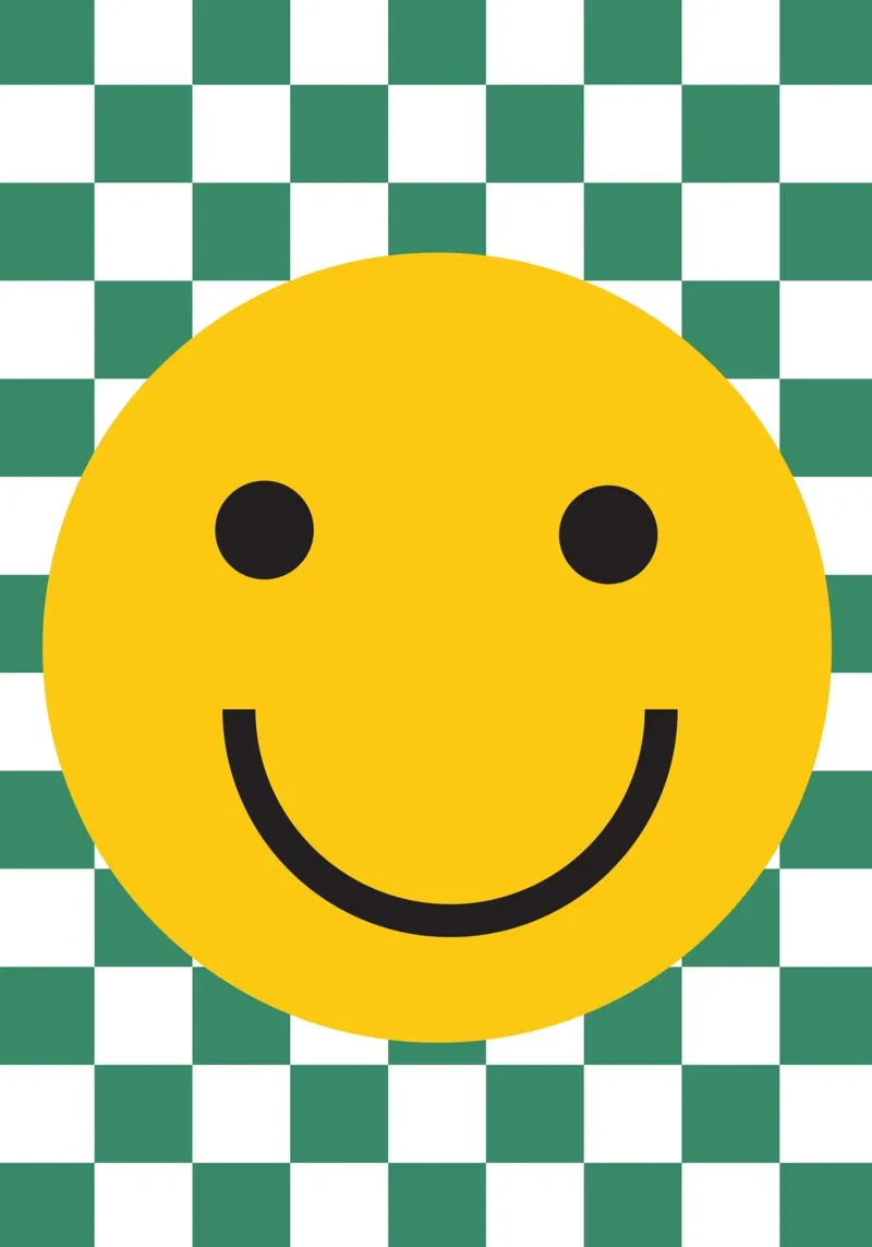 Smilie Grün poster with plastic frame by studio salü