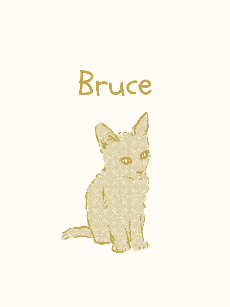 Custom baby name with cue kitten in yellow pastel tones canvas by Art by Susana Miranda ilustración
