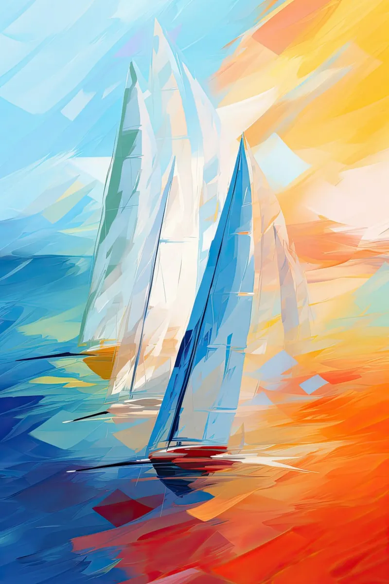 Zeilboot astratto pellicola backlit da Imagine