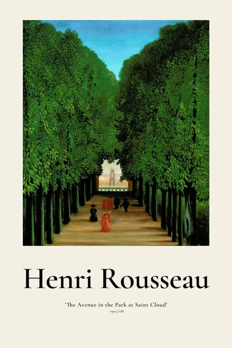 Rousseau - The Avenue in the Park at Saint Cloud pellicola backlit da ARTOTHEK